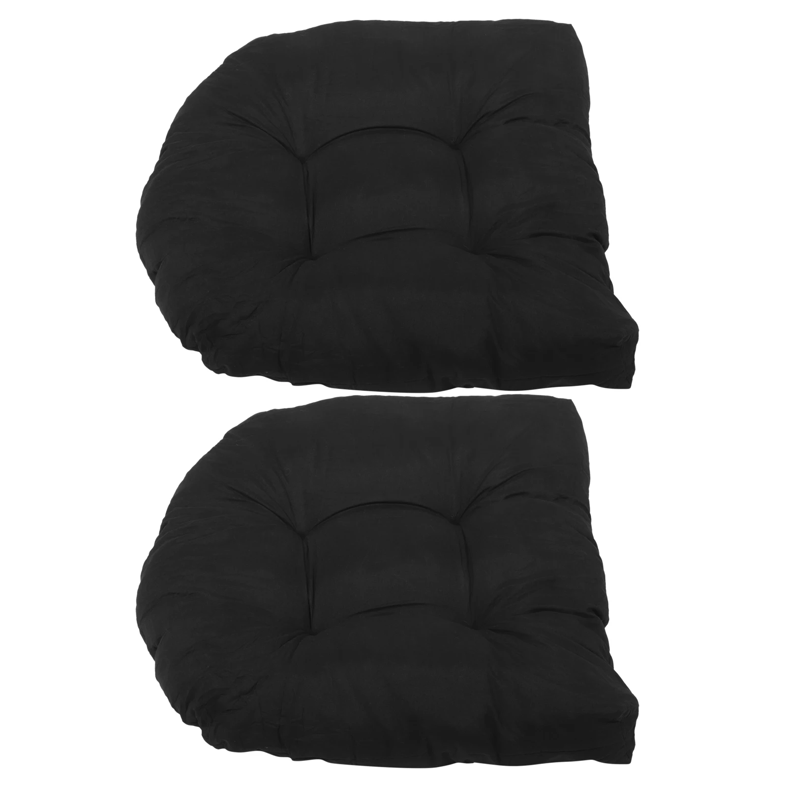 

2 Pcs Black Wicker Chair Cushions Perfect Height Knee Balance Long Sitting Comfort Patio Floor Office Car Seats Pad Home Train