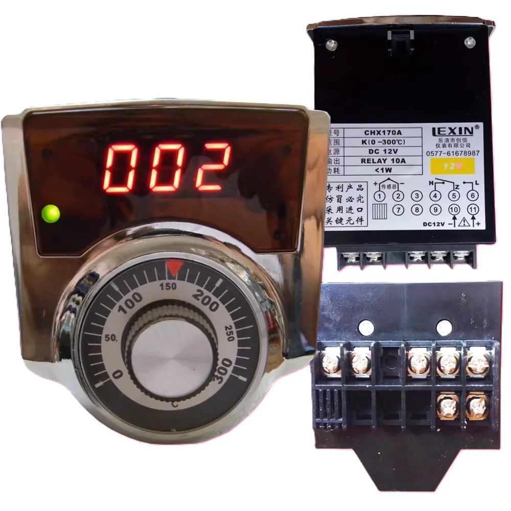 CHX170A160 electric griddle gas temperature controller, Dongfang ENN Instrument/K-type digital display, AC220 380V, DC12V