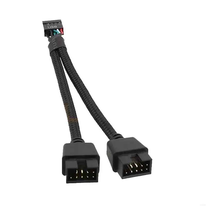 Internal USB 9 Pin Splitter Cable for Front Panel Header Extension and Desktop Case Wire Routing During Assembly 83CF