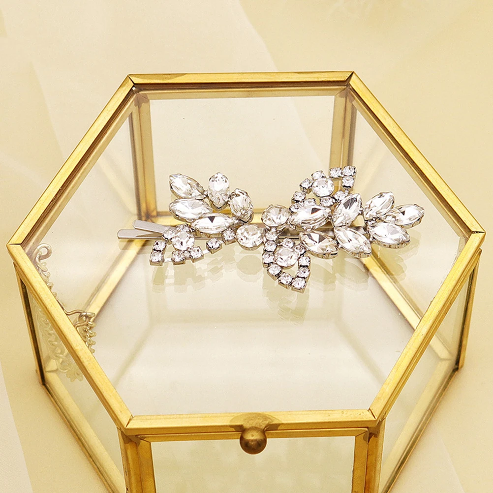 

2pcs Rhinestone Clips Leaf Barrettes Women Girls Hair Accessories Elegant Comfortable Non Slip Design For Curly Long Short Hair