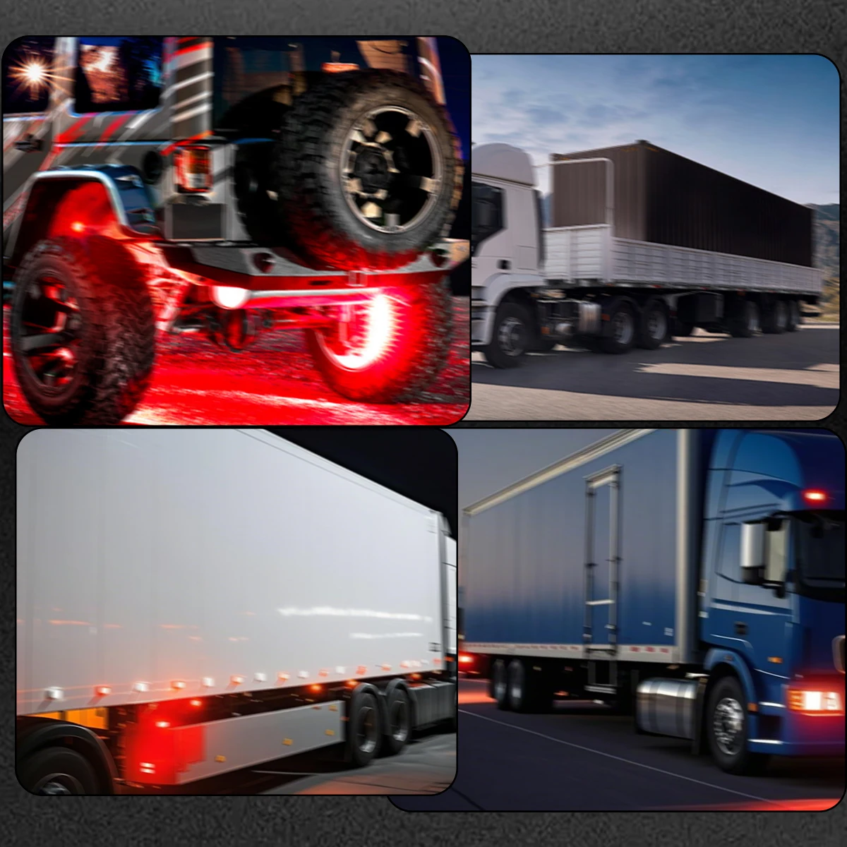 

2 Pieces High Bright LED Decorative Lights 12V/24V For Lorry/Truck/Pick up Long Life Span Easy Installation Paikewei S1