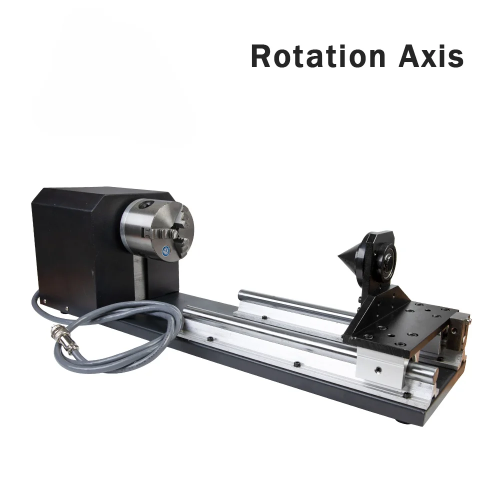 Rotary Engraving Attachment with Chucks Stepper Motors for Laser Engraving Cutting Machine Model B