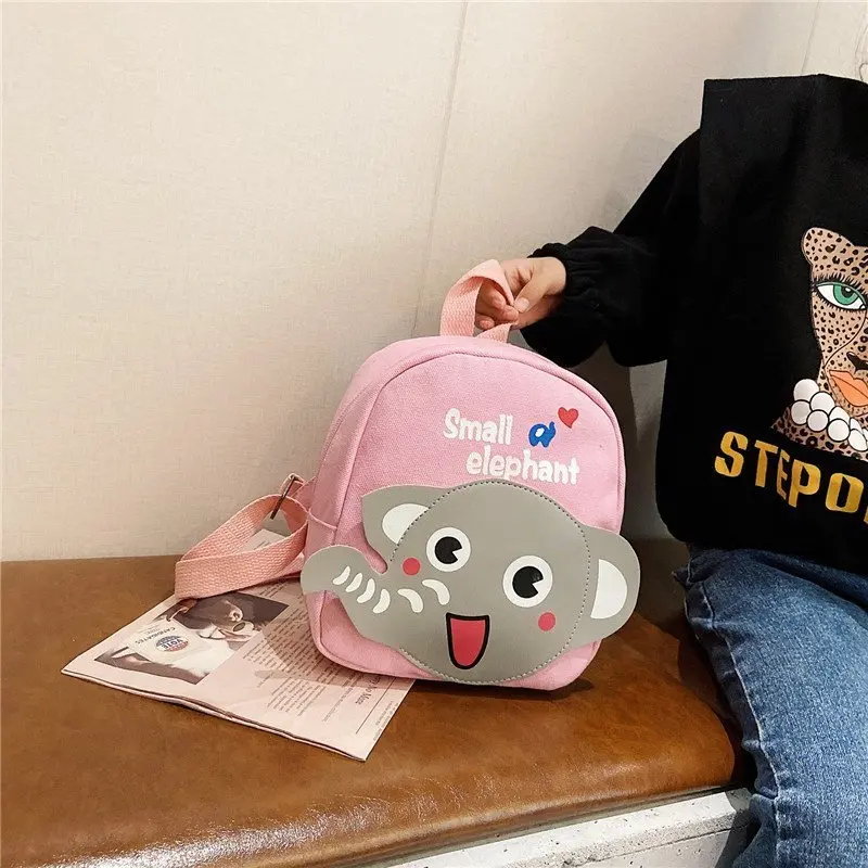 1 Piece Cute Elephant Backpack for Kids Boy Girl Cartoon Animal Elephant School Backpack Durable Kindergarten Lunch Storage Bag