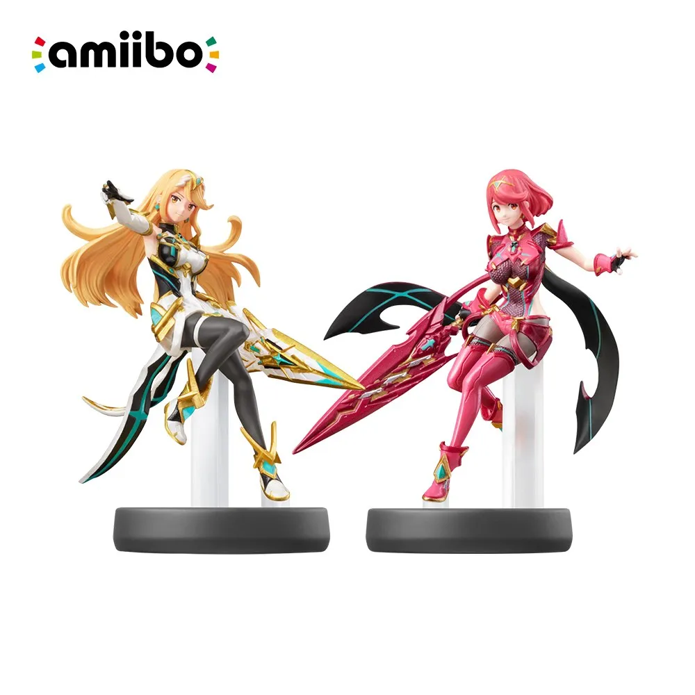 Nintendo Amiibo - Pyra +Mythra Conjoined Combination -Xenoblade Chronicles Serie - Nintendo Switch Interaction Model