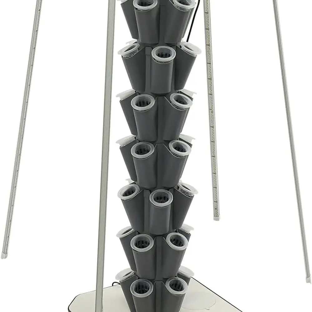 

8-уровневая гидропонная вертикальная сеялка со светодиодной подсветкой, интеллектуальная садовая система с 40 отверстиями для выращивания фруктов, овощей и трав (Gre