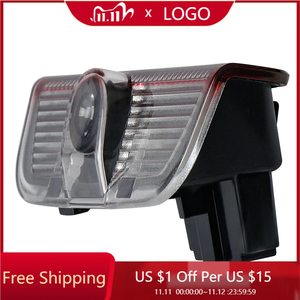 2Pcs Car HD Projector Lamp Car Door LED Welcome Light For Volkswagen VW Golf Tiguan Passat b8 Variant TouaregCC Magotan Teramont