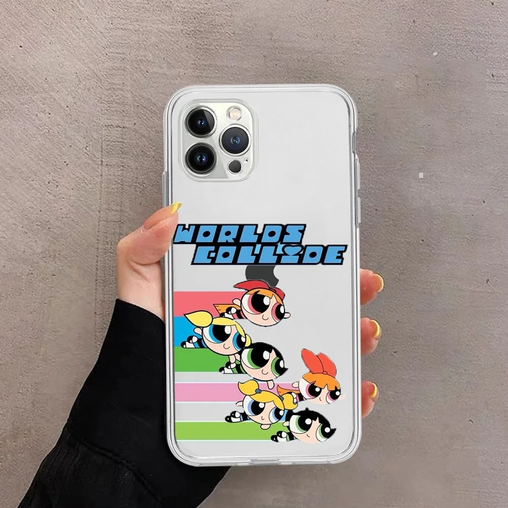 Cute-P-Powerpuffes-G-Girls Phone Case For IPhone 16 15 14 13 12 Mini 11 Pro XS Max X XR SE 6 7 8 Plus Soft Silicone Cover