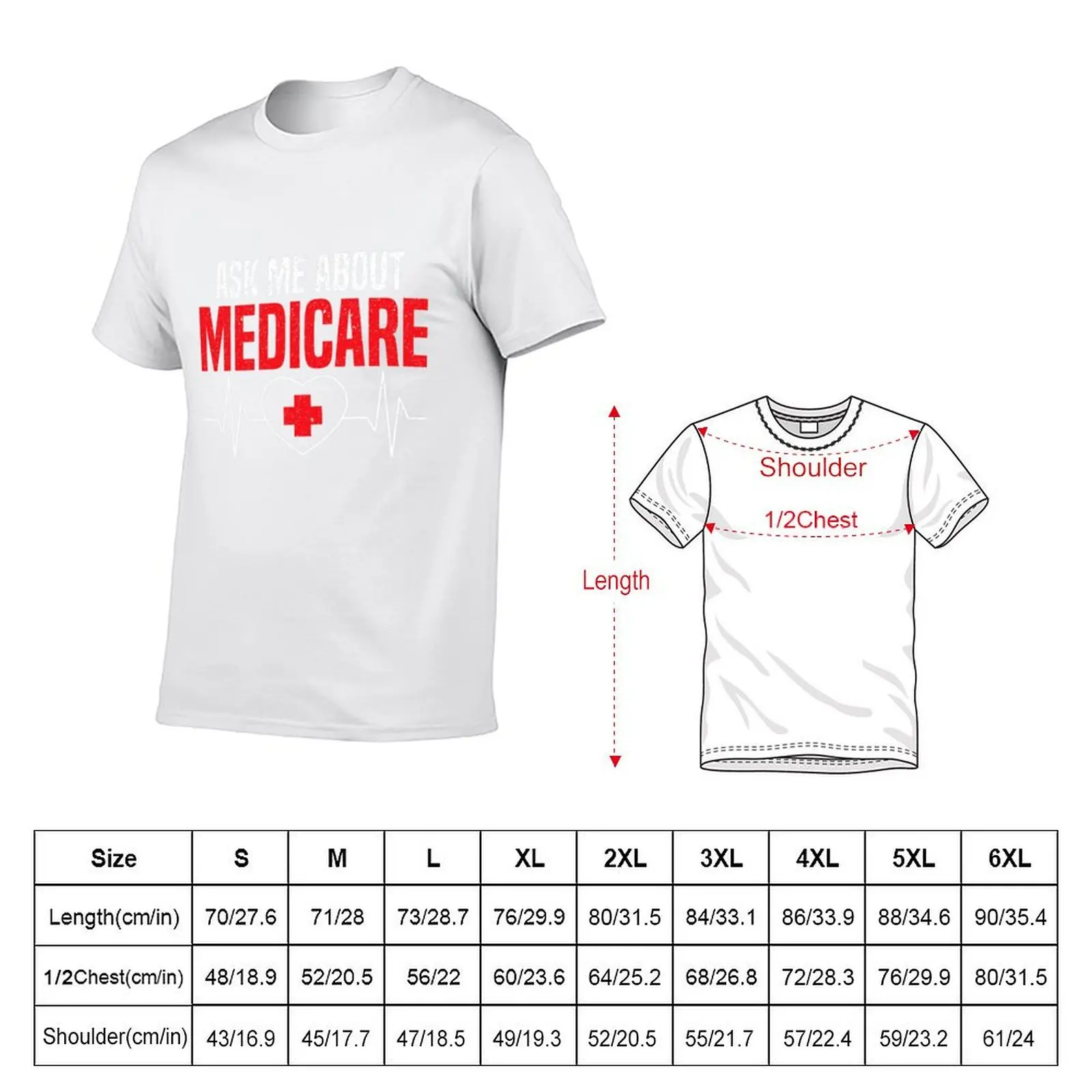 اسألني عن Medicare للحصول على مضحك التأمين بروكر تي شيرت رجل جرافيك تي شيرت رجل تي شيرت القطن عالية الجودة تي شيرت