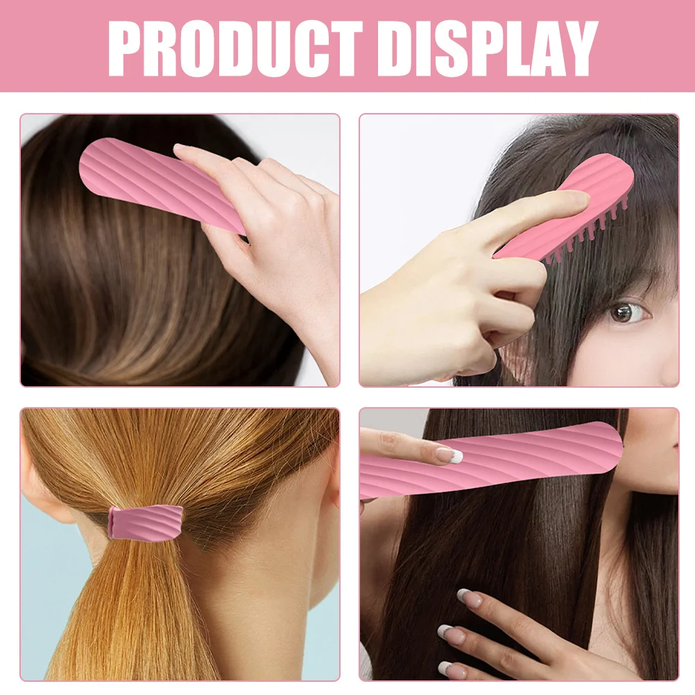 

Styling Combs For Hair Stylist Pink Portable Wide Tooth Comb Curly Hair Combs Barber Supplies Silicone Comb Storage