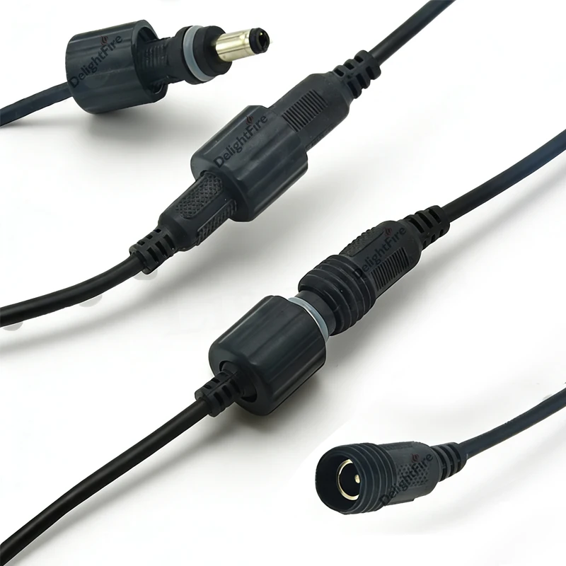Waterproof DC Cable 5.5 2.1mm Male Female Connector PVC Copper 22AWG 20cm Extension Cord For Outdoor CCTV Camera LED Strips DIY