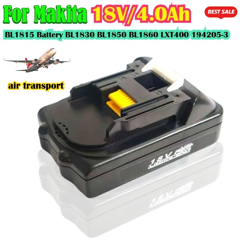 

18V 4.0Ah Li-Ion Battery for Makita BL1815 Battery BL1830 BL1850 BL1860 LXT400 194205-3 Cordless Power Tools Battery