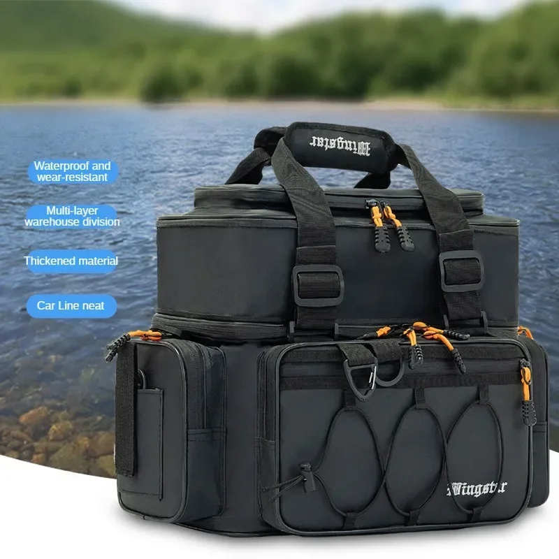 Outdoor Multifunctional Fishing Bait Bag, Large Capacity Fishing Gear Storage Bag, Portable Shoulder Crossbody Bag