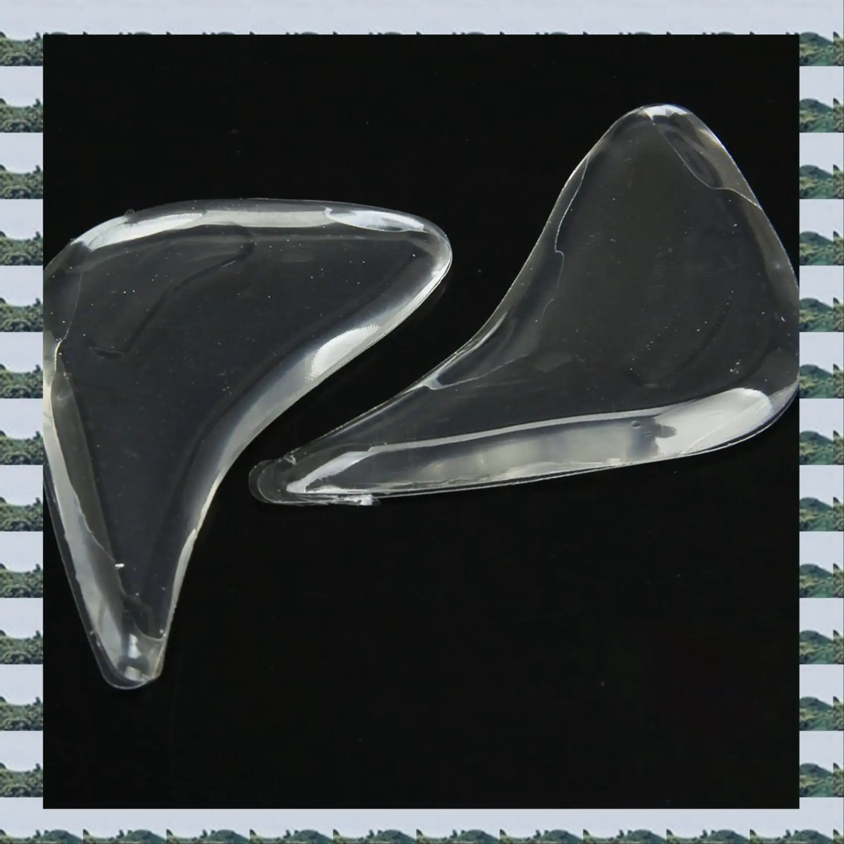 

ABQR 2 Pair Of Gel Toe Pads Insoles For Pointed Shoes/Shoes Too Big---Clear