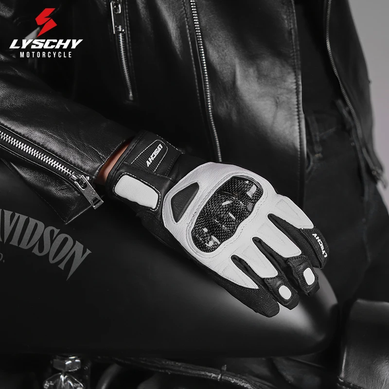 

LYSCHY Winter Riding Gloves Women's Retro Sheepskin Waterproof and Warm Carbon Fiber Anti Drop Equipment Girl Motorcycle Gloves