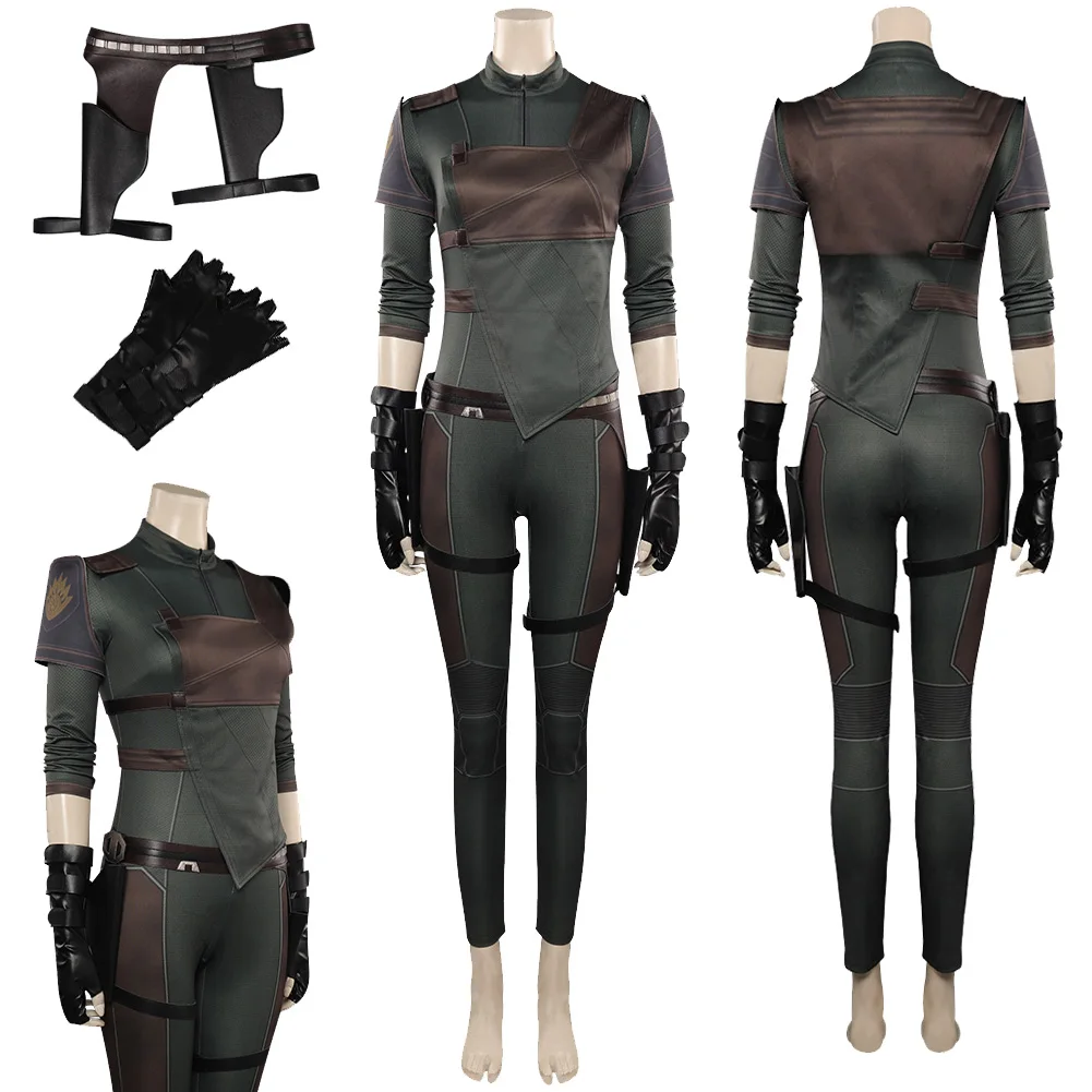 أزياء Gamora التأثيرية الخيالية لعام 2023 لحارس الفيلم أزياء البطل الخارق للسيدات البالغات أزياء فانتازيا للعب الأدوار