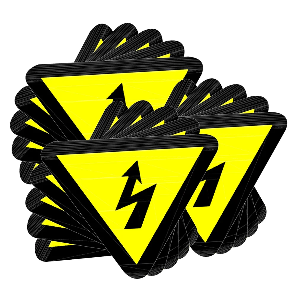 15 Pcs Warning Sign Stickers Electric Shocks Equipment Decals with Electricity