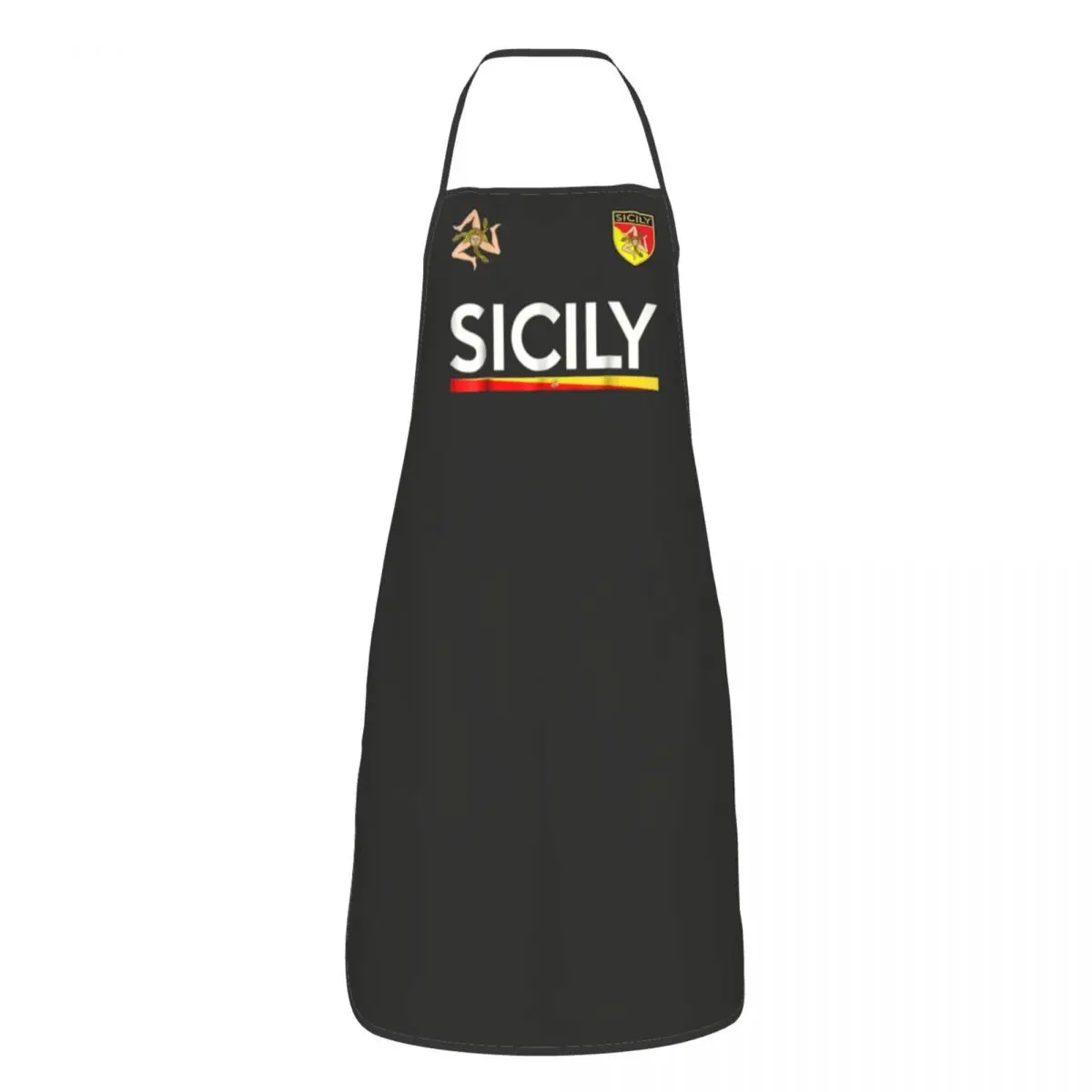 Sicilia Soccer Sicily Italy Football Jersey Apron for Women Men Italian Adult Kitchen Chef Bib Tablier Cuisine Cooking Baking