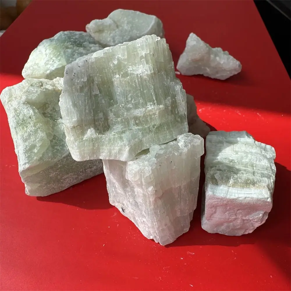 

Natural Caribbean Raw Crystal Pebble Greenish-White Calcite Home Decorations And Collectibles Raw Crystal Pebble