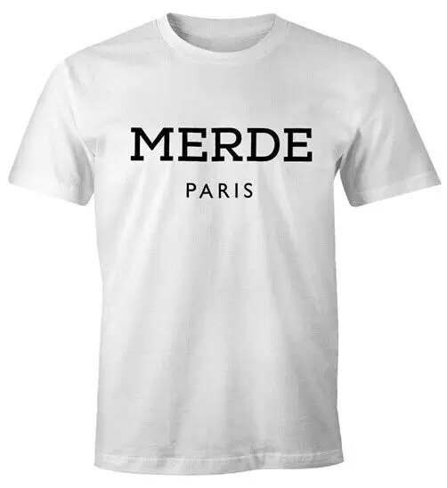 Merde Paris Men's T Shirt Fun Moonworks