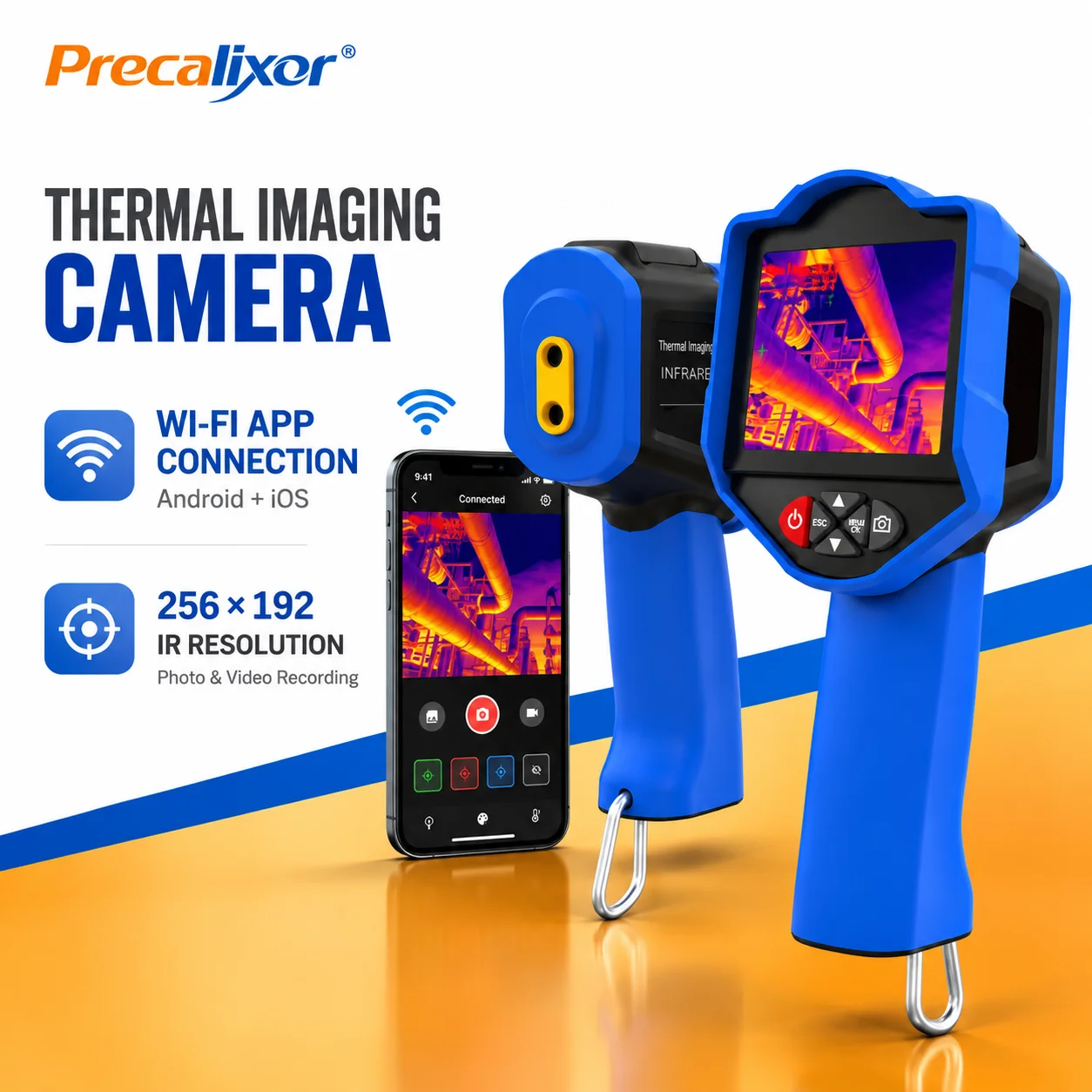 Thermal Imaging Camera 256X192 - 256x192 熱画像カメラ 25Hz ハンドヘルド赤外線イメージャー 3.5インチLCD -20