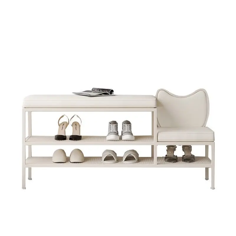 

Cream style shoe changing stool, household doorstep shoe rack, can sit and put on shoes, stool, entrance door shoe cabinet,