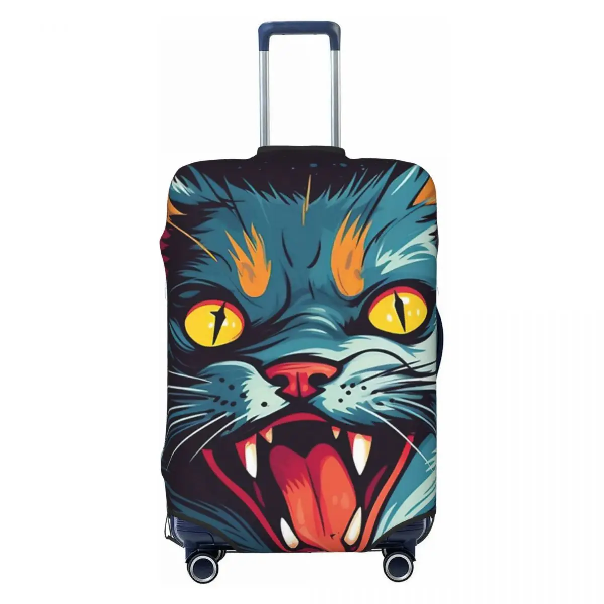 Horror Cat Print Luggage Protective Dust Covers Elastic Waterproof 18-32inch Suitcase Cover Travel Accessories