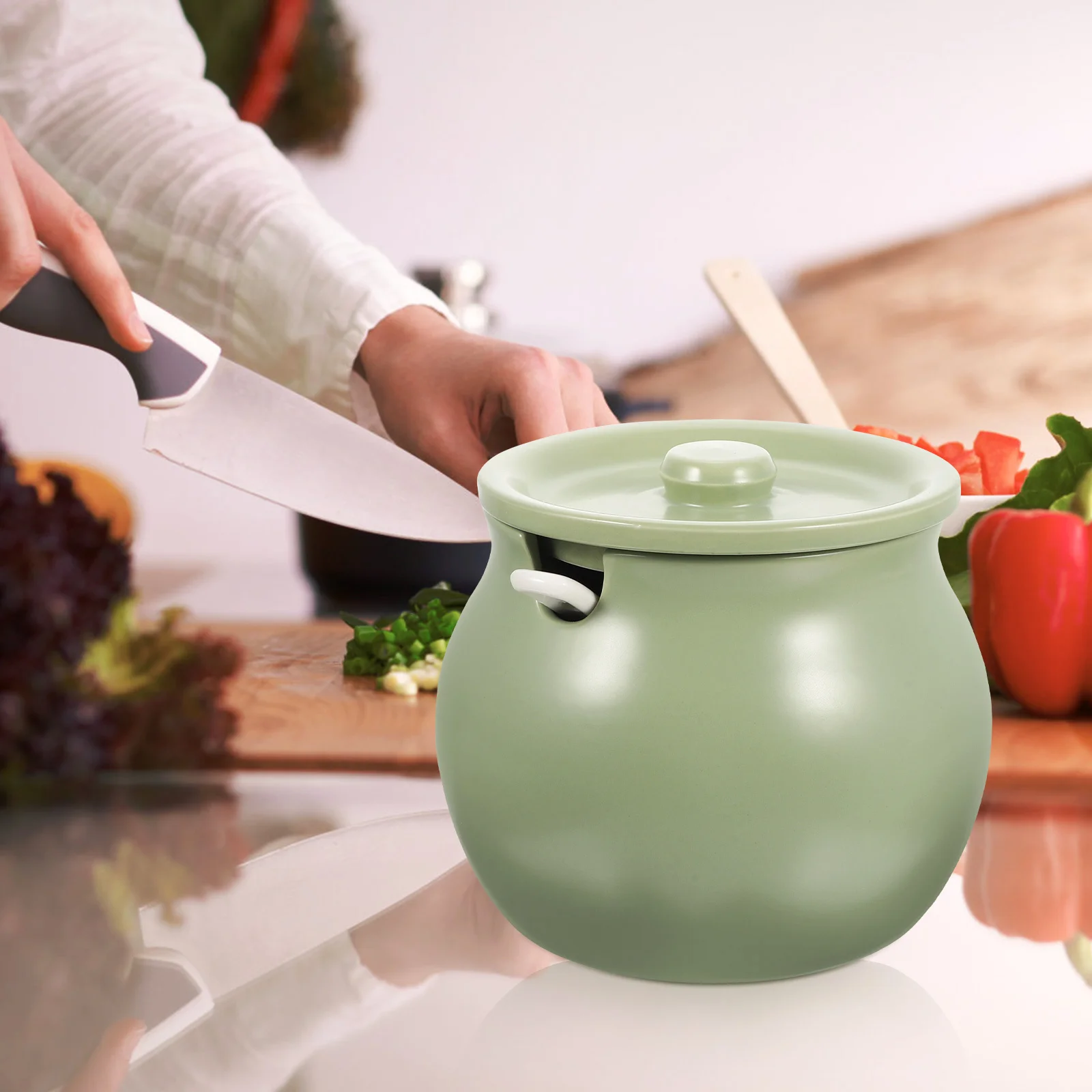 

Ceramic Jar Condiment Container Holder for Serving Spice Porcelain Jars with Lids Storage