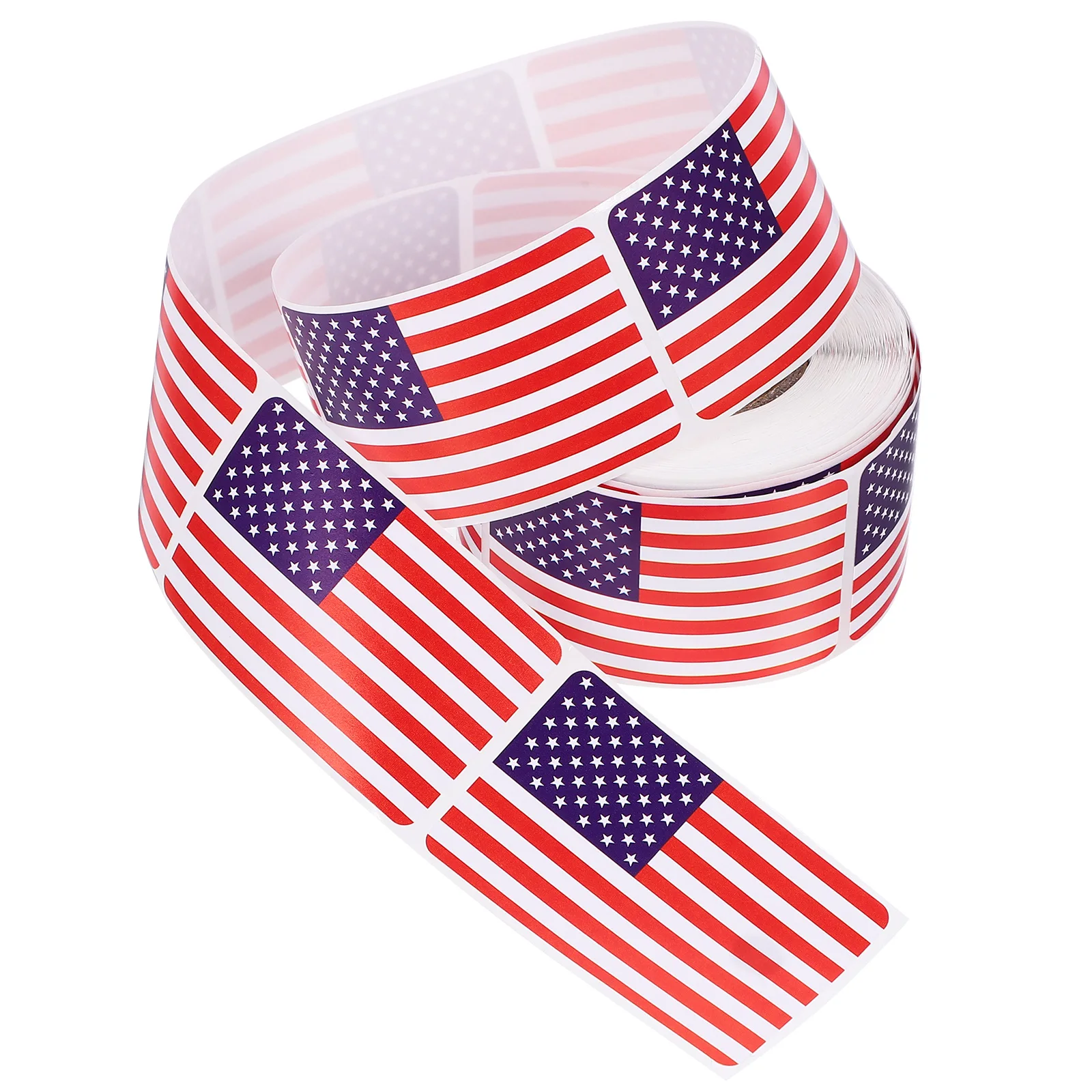 1 Roll American Flag Stickers Paper Material Diy Planner Scrapbook Laptop Water Bottle Suitcase Sticker Decals Adhesive Flag
