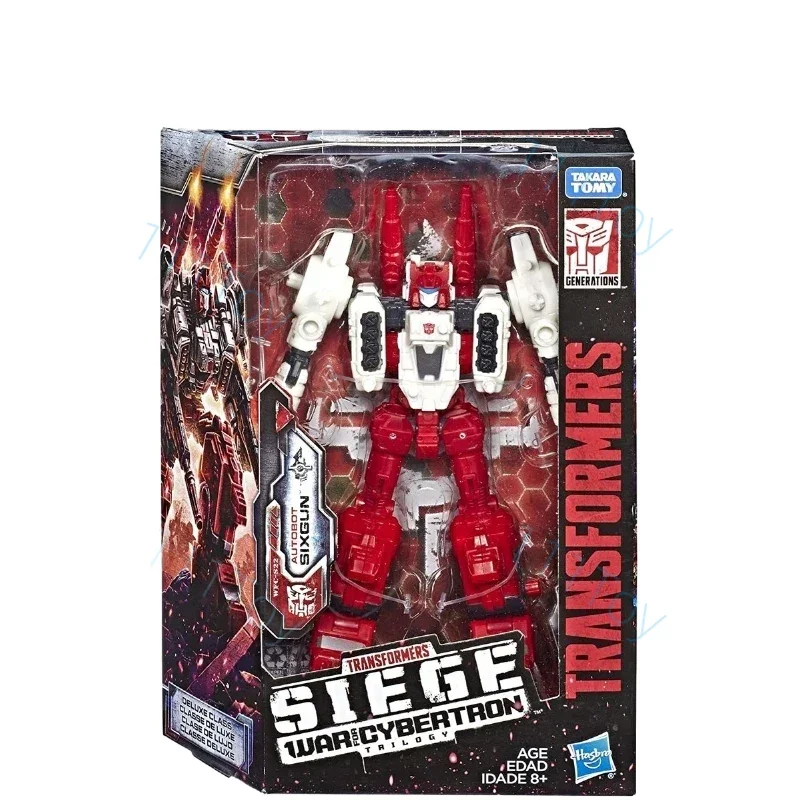 In Stock Transformers Toy War for Cybertron Siege WFC-S22 Autobot Sixgun Anime Figures Robot Toys Action Figure Gifts Hobbies