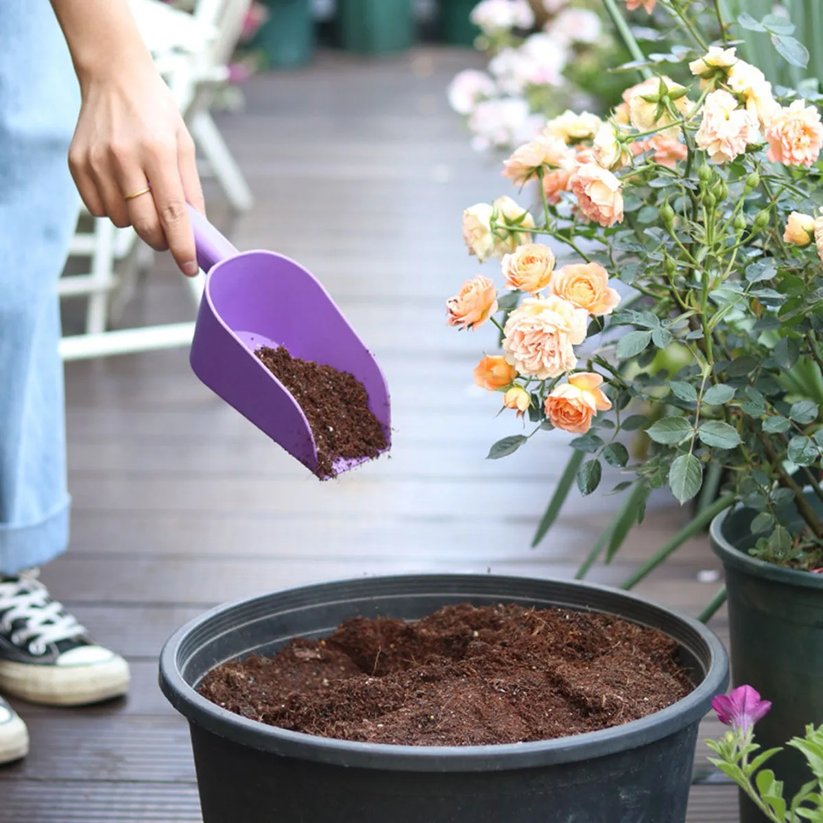 1pc-Garden shovel, soil loosening shovel for planting flowers and vegetables, handheld garden shovel excavation tool