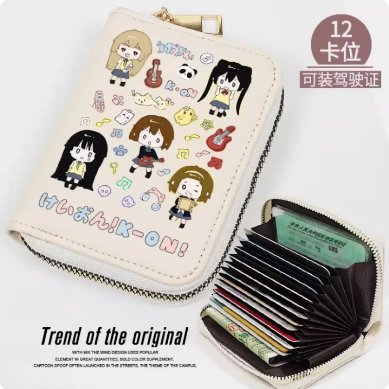 

Anime K-ON！ Tainaka Ritsu Nakano Azusa Zipper Fashion Wallets PU Purse Card Holder Money Bag Cosplay Gift B432