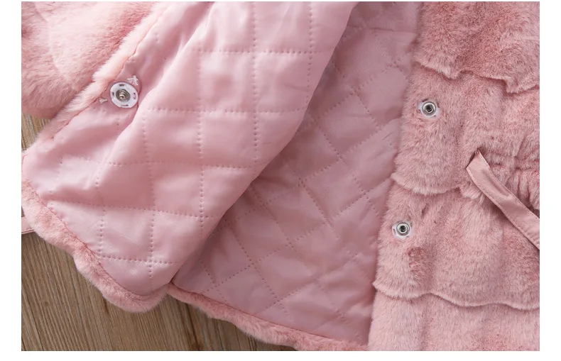 Fall Winter baby girls clothes kids outfits Wear fake fur coat outerwear for infant girls clothing baby birthday jackets coats