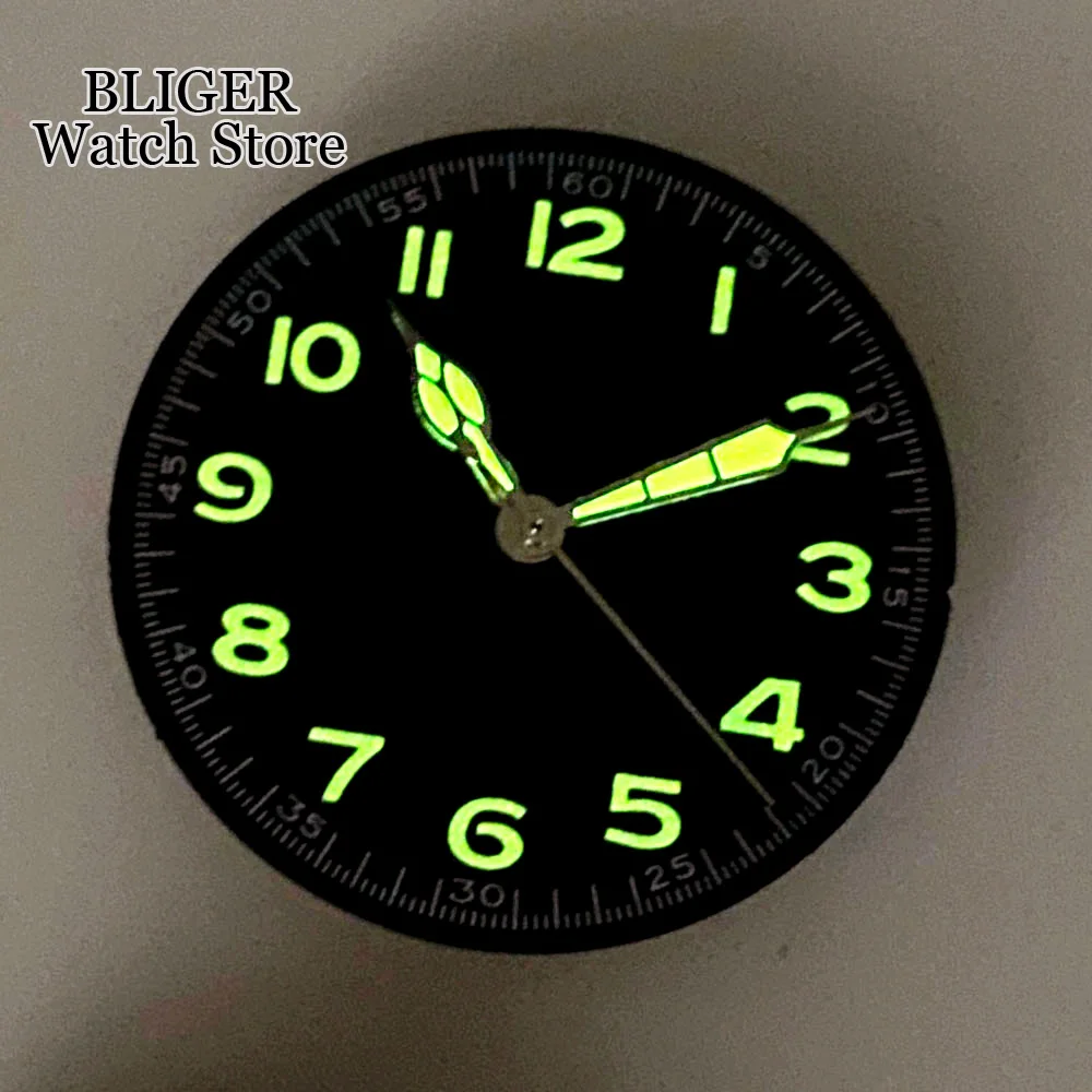 New 29mm Vintage Watch Dial Face Silver Watch Hand Fit NH35 NH35A NH36A Automatic Mens Watch Black Yellow White