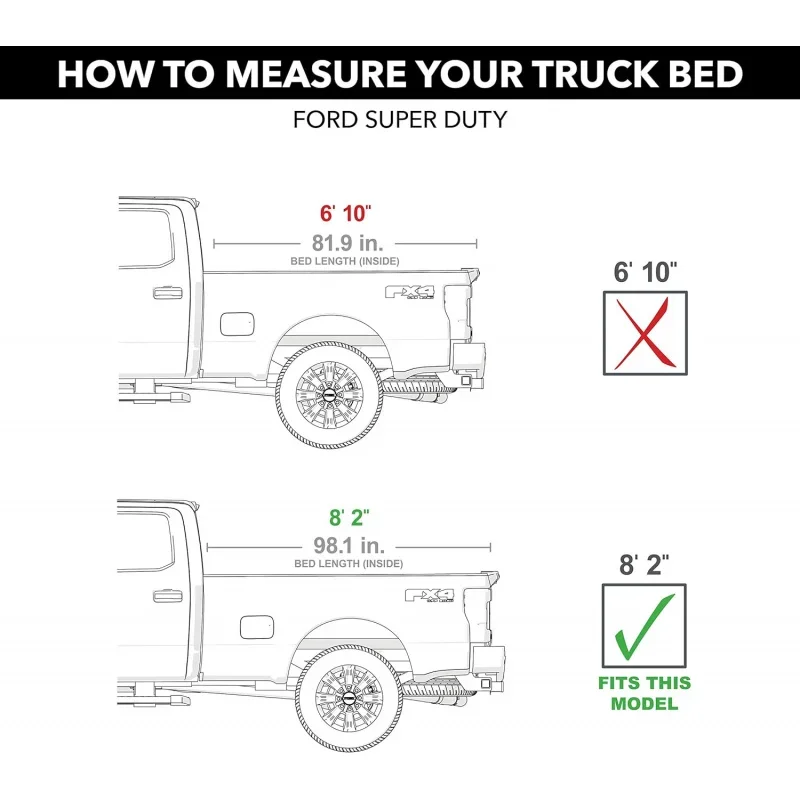 Truxport-cama enrollable suave para camión, cubierta tonneau para Ford F-250/279601, 2017, 2024"