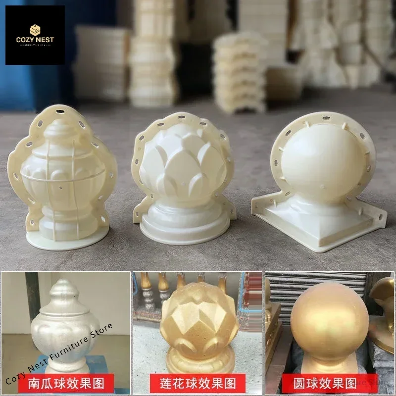 European Roman column feng shui ball ball little lion male and female lion lotus ball eaves mold guardrail new shape