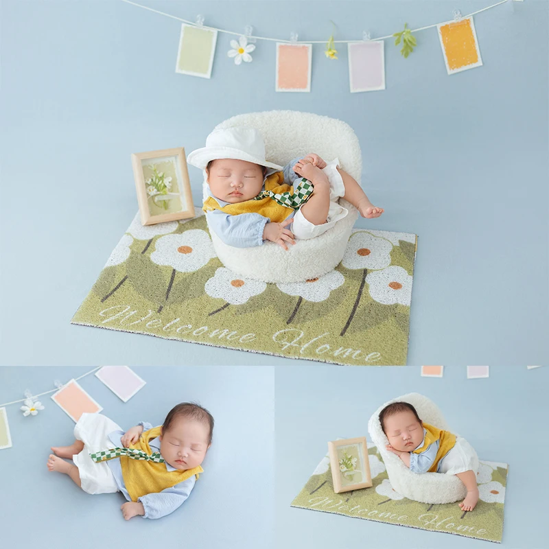 

신생아 사진 영국식 베이비 세트Newborn Photography British Style Baby Set Photo Frame Carpet Photography Props Art Photo Birth Commemoration