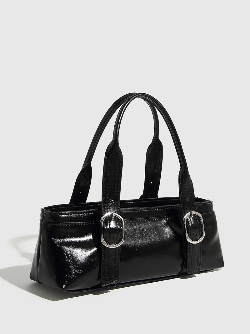 

Fashion Mini Boston Bags for Women Purses and Handbags Soft PU Leather Shoulder Bag High Quality Phone Flap Ladies Black Clutch