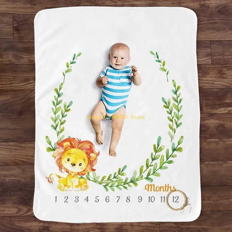 بطانية طفل حديث الولادة، سجل نمو قياسي، بطانية معلم شهري J0MF