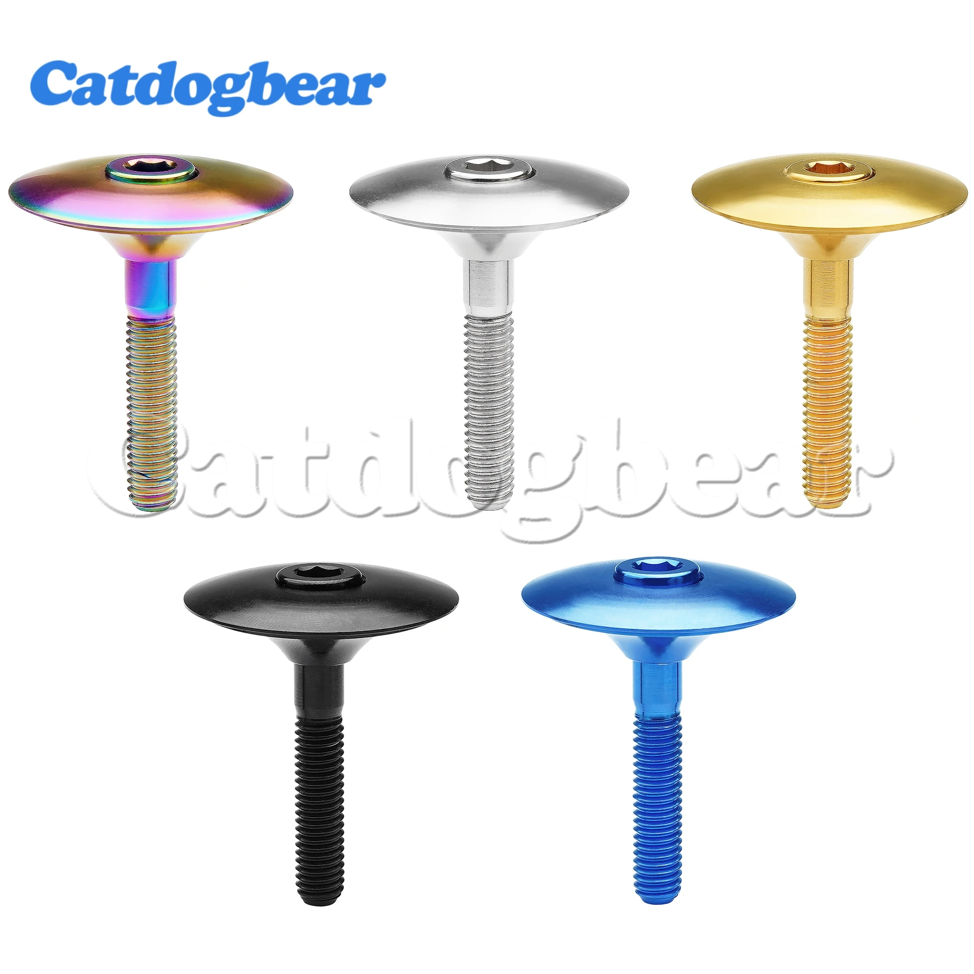 

Catdobear Titanium Bolt M6x35mm Headset Top Cap New 1 Set Screws For Bike