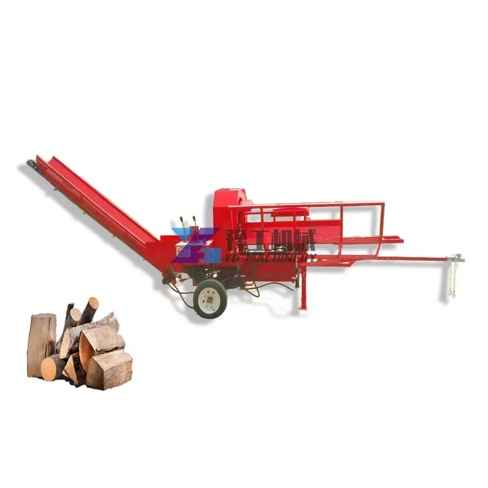Electric Log Splitter Wood Cutter Logging Machine Wood Splitter with Hydraulic Lift Firewood Processor