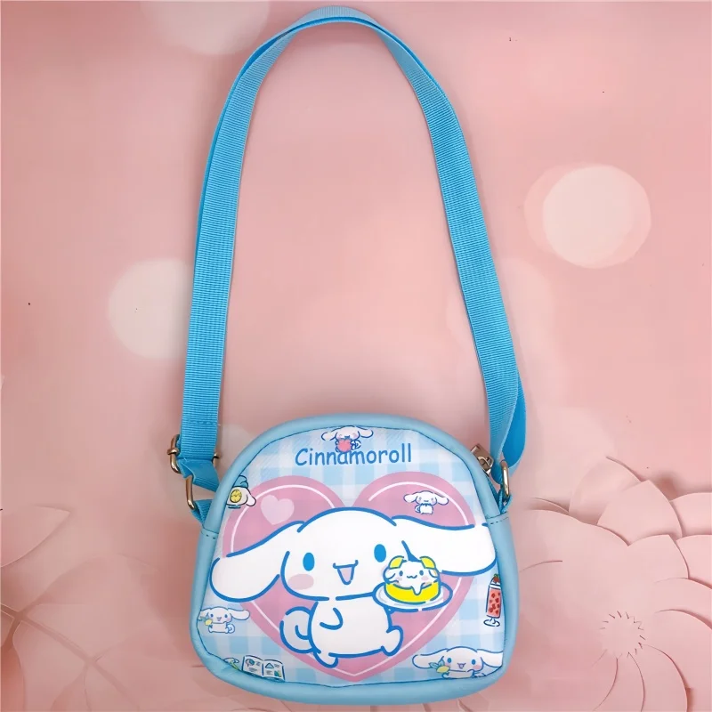 حقيبة كتف كاواي سانريو كروس هالو كيتي ميلودي كورومي سينامورل PU محفظة للعملة حقيبة تخزين للأطفال #4