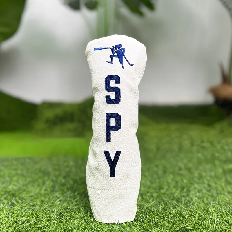 غطاء رأس نادي الجولف، حروف "SPY" ونمط صورة ظلية للاعب - يجمع بين الحماية والأزياء وإكسسوارات الجولف