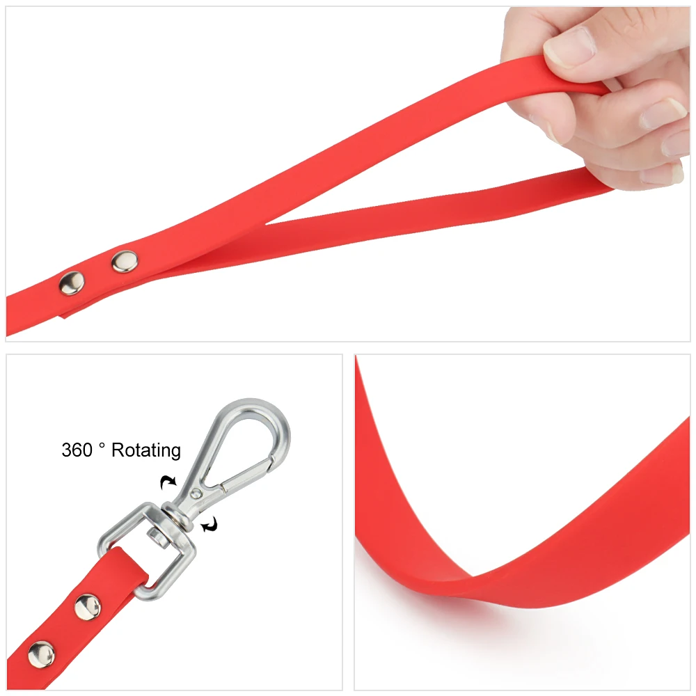 PVC Leashes for Pet Training, Easy to Clean, Traction Lead Rope for Small, Medium, Large, Big Dogs, Waterproof Dog Accessories