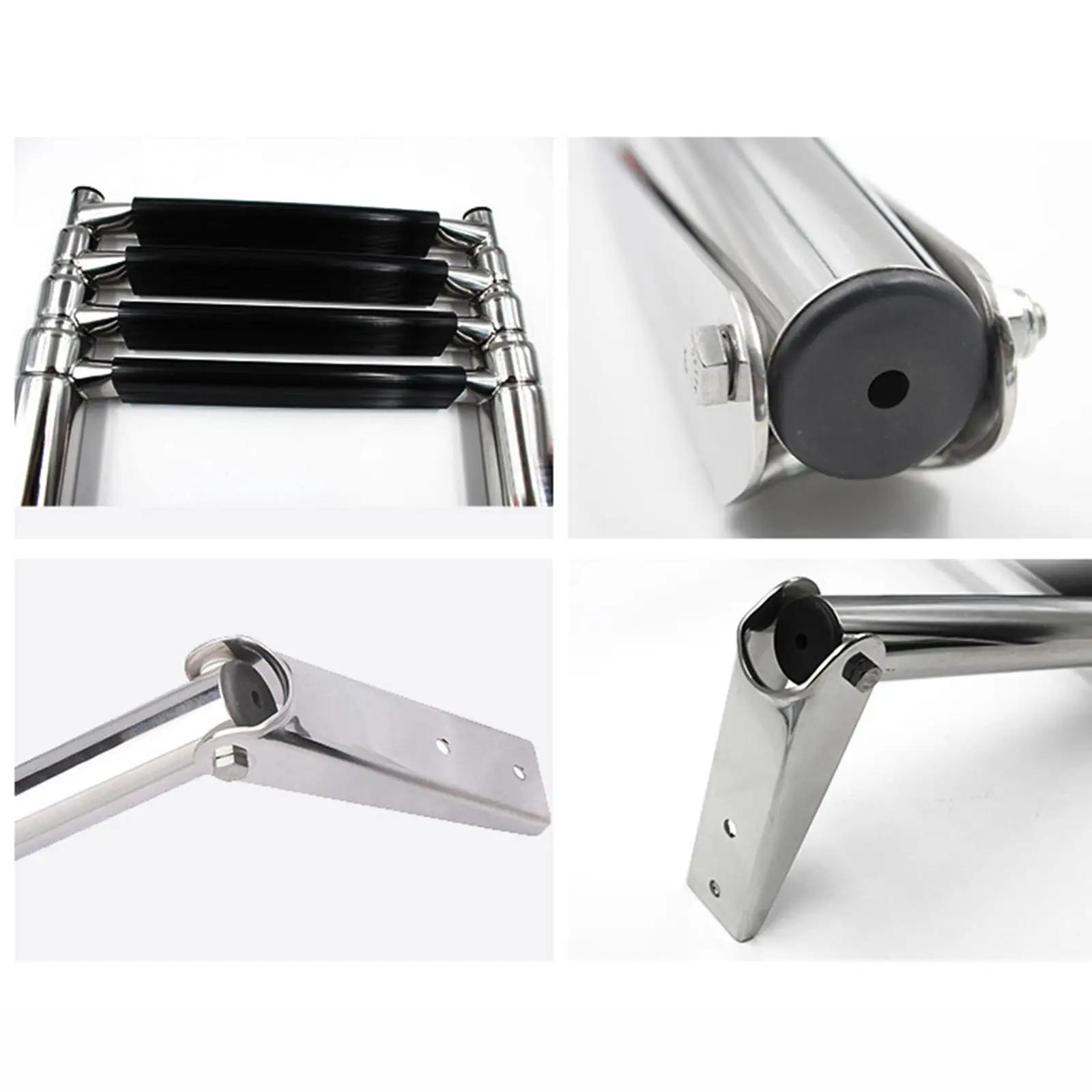 Telescoping Pontoon Boat Ladder Non Slip Extendable Ladder Boarding Steps Ladder