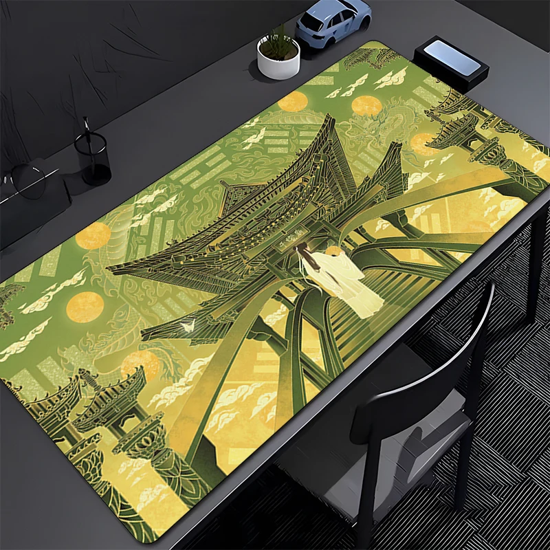 Mouse Pad China Anime Tian Guan Ci Fu Keyboard Pad Laptop White Flower Gamer Desk Mouse Mat PC Gaming Accessories Mousepad Gift