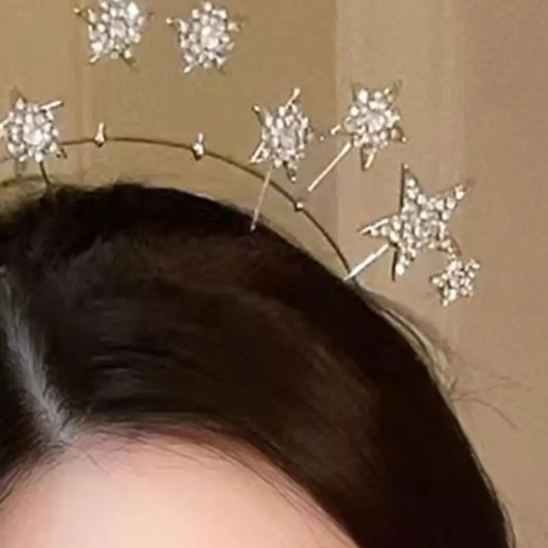 

39BB свадебная повязка на голову, свадебные диадемы, диадемы невесты для свадьбы, диадемы со звездами, повязка на голову