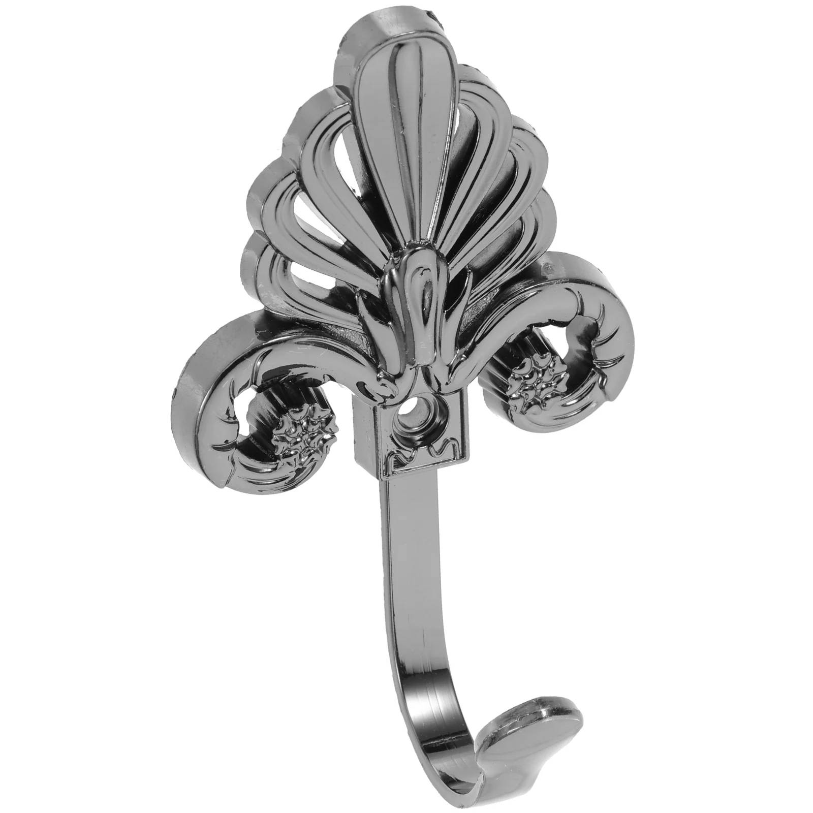 

Curtain Tiebacks Silver Zinc Alloy Vintage Drapery Hooks for Hanging Curtains Towels Bags Belts Keys Home Decor Living Room