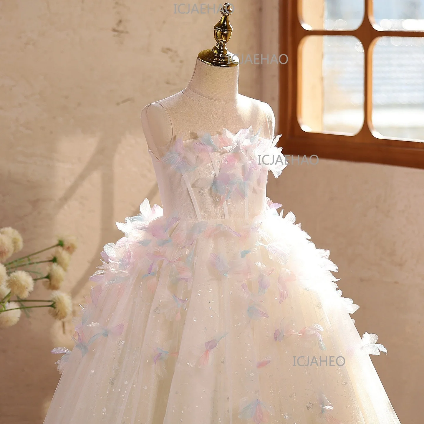 Flower Fairy Puffy Tulle Princess Dress For Girls, Catwalk Costume, Piano Performance Outfit, 2026 New Style For Children's Day