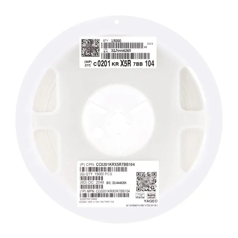 100 шт./лот керамические многослойные конденсаторы SMD 0201/0603 16 В 2,2 нФ 10% 222 чип-конденсатор MLCC