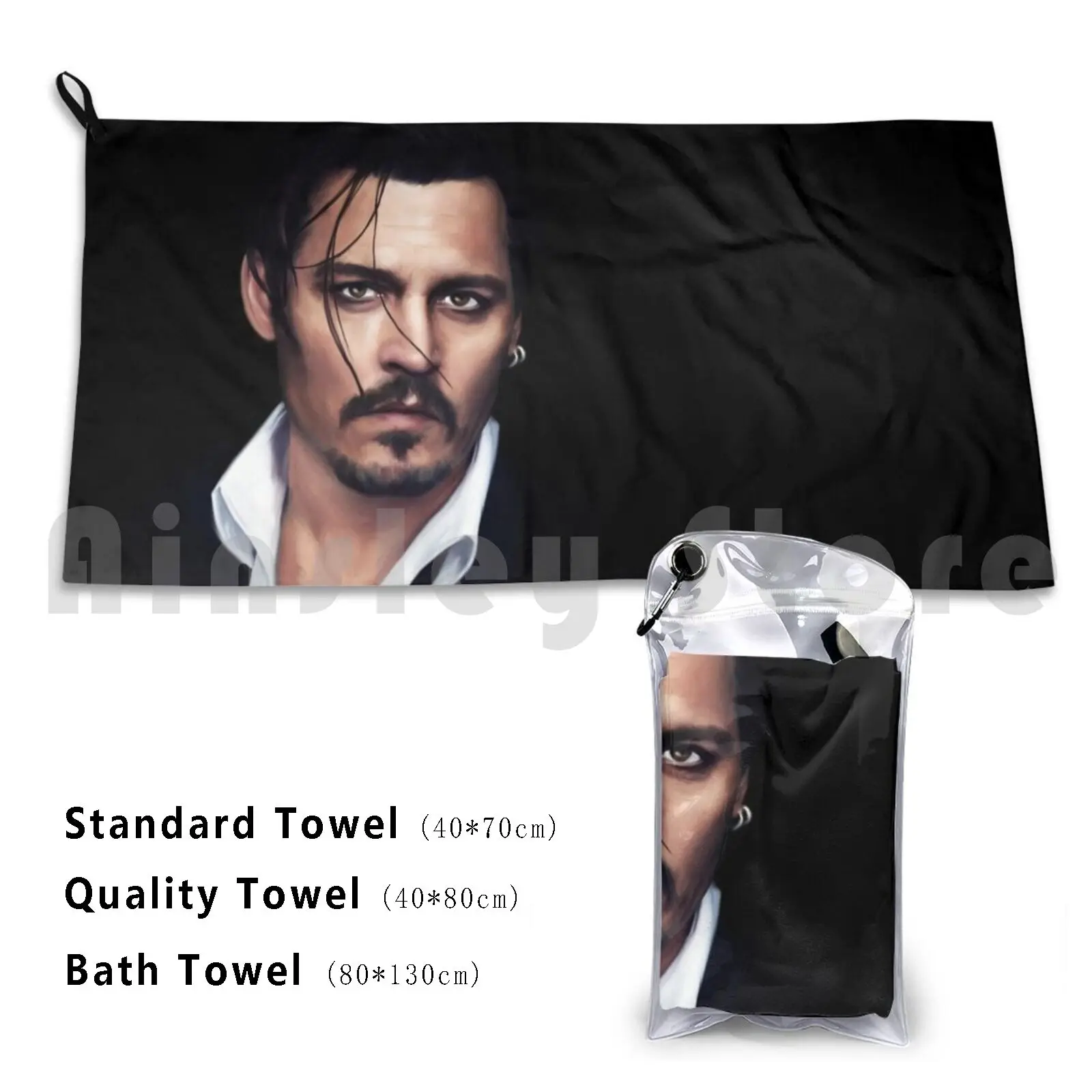 Johnny Depp Bath Towel Beach Cushion Johnny Depp Johnny Depp Portrait Actor Fanart